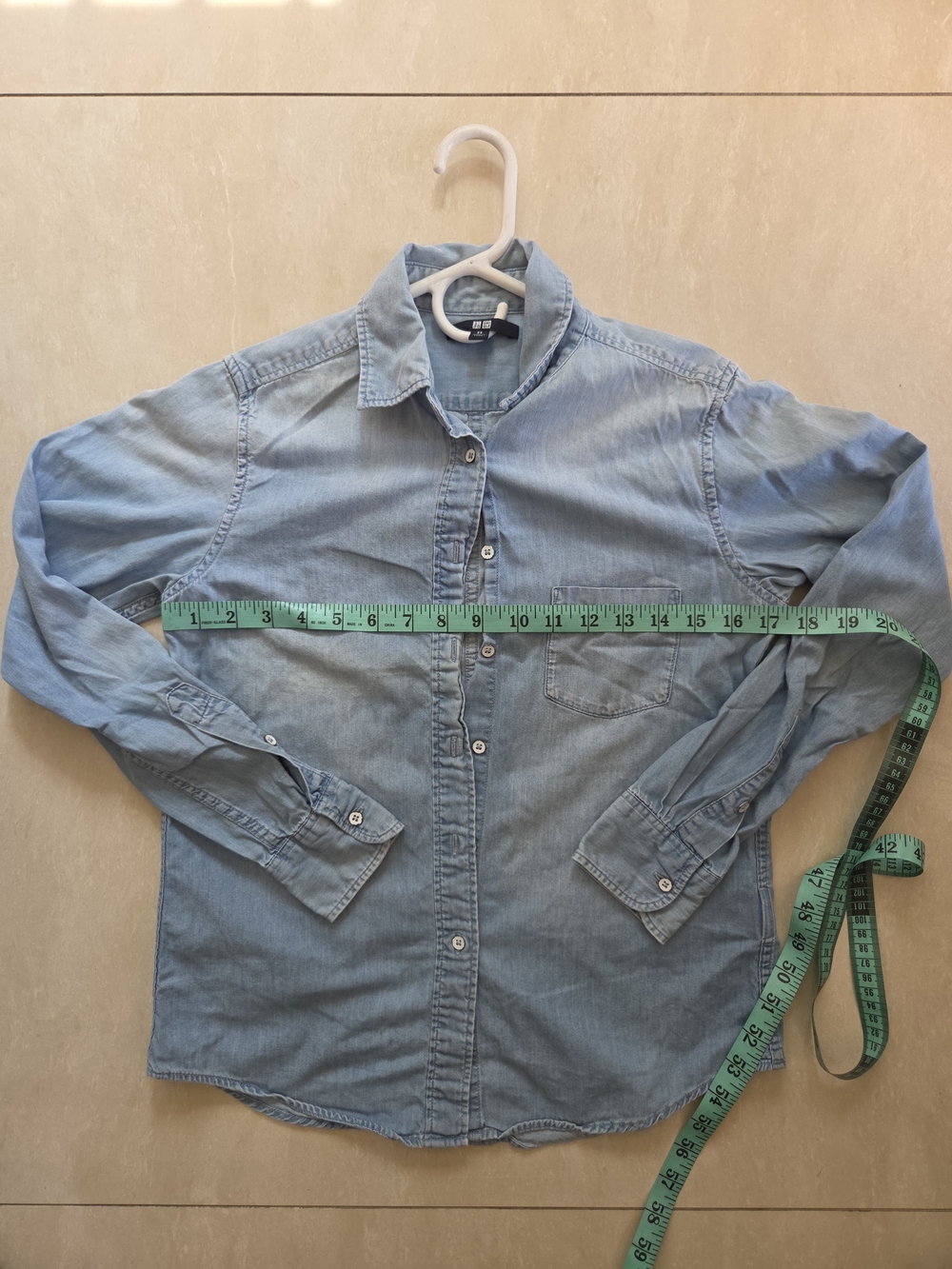 Uniqlo Light Blue Denim Casual Button-Down Shirt